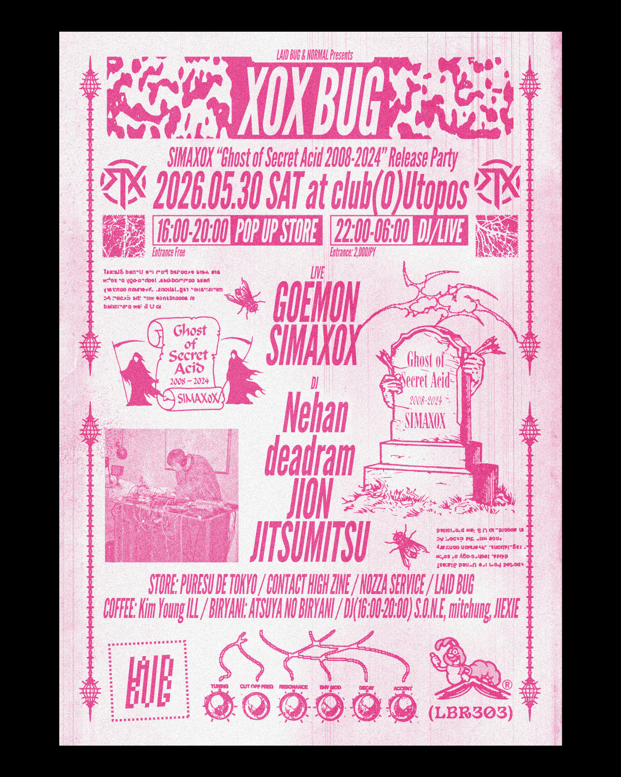 “X0X BUG” - SIMAX0X "Ghost of Secret Acid (2008–2024)" Release Party-
